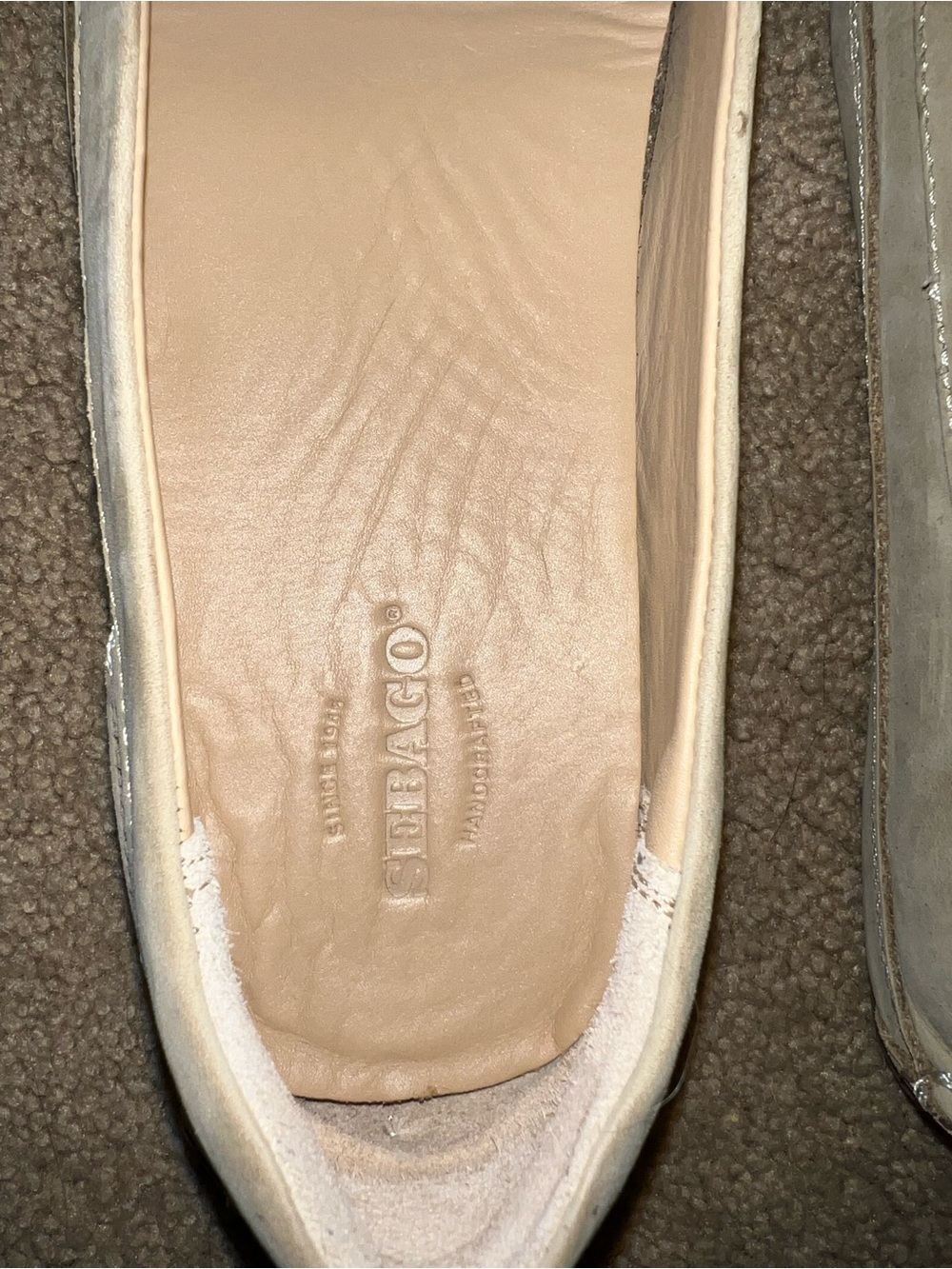 Women’s Sebago Kedge Penny Loafer Nubuck Leather Driver Moccasins – 7.5 Taupe - Picture 8 of 13